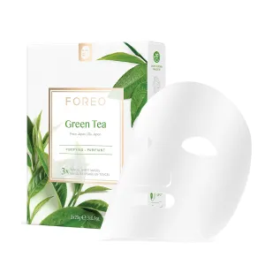 FOREO Facial Sheet Mask Green Tea Purifying for Blemish-Prone Skin, 3 pack, Antioxidant, Calming Clean Formula, Cruelty-free, Compatible with UFO devices
