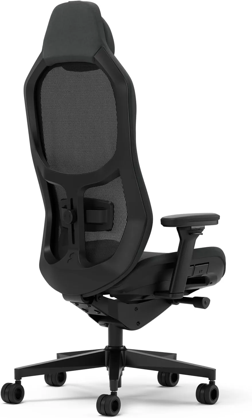 Fractal Design Refine Mesh Dark Gaming Chair - Ergonomic Office Desk Chair Functionality with 4D Adjustable Armrests, High-Back Support, Lumbar Cushion, and Breathable Mesh