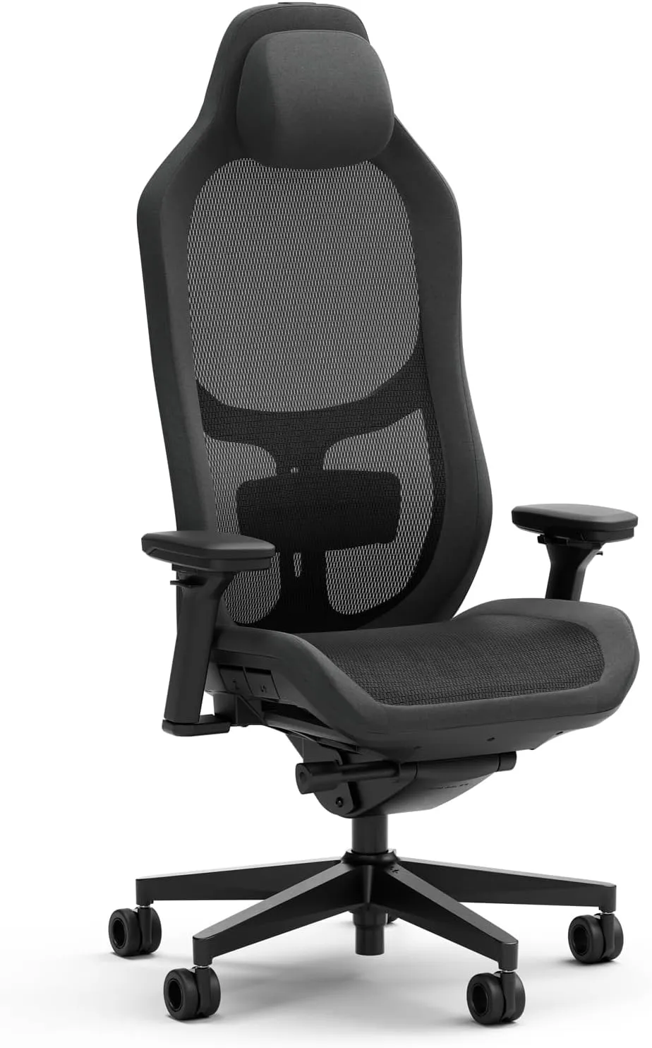 Fractal Design Refine Mesh Dark Gaming Chair - Ergonomic Office Desk Chair Functionality with 4D Adjustable Armrests, High-Back Support, Lumbar Cushion, and Breathable Mesh