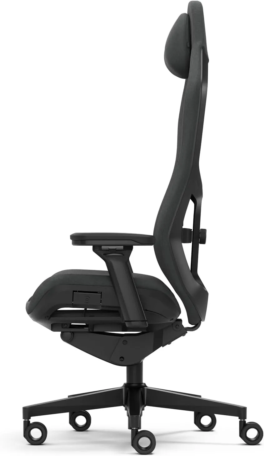 Fractal Design Refine Mesh Dark Gaming Chair - Ergonomic Office Desk Chair Functionality with 4D Adjustable Armrests, High-Back Support, Lumbar Cushion, and Breathable Mesh