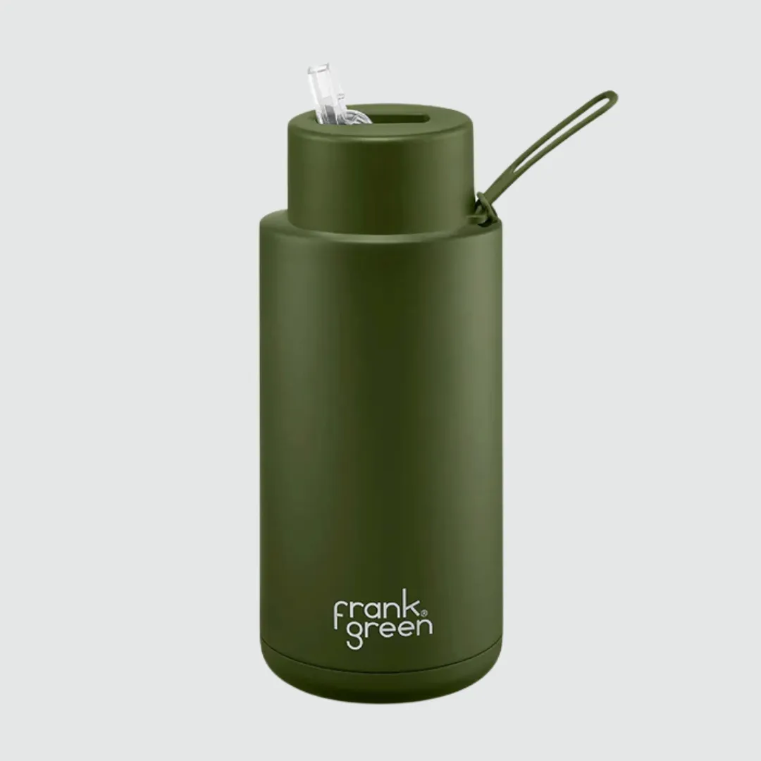 Frank Green Insulated Drink Bottle 1 Litre - Khaki