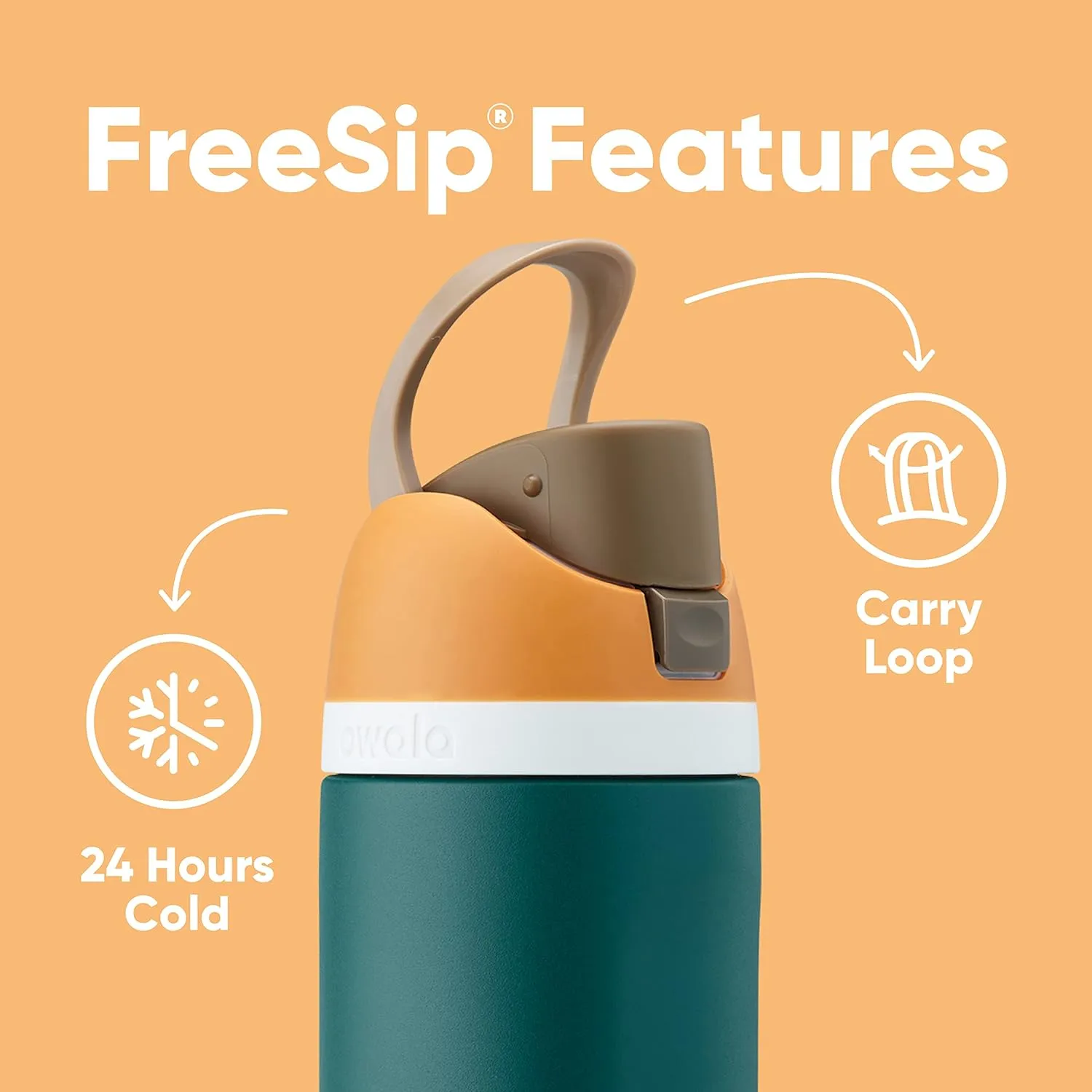 FreeSip Insulated Stainless Steel Water Bottle with Straw for Sports, Travel, and School BPA-Free Sports Water Bottle, 24 oz, Shy Marshmallow