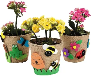 Fun Express Garden Pot Craft Kit – DIY Spring Painting Activity for Kids – Fun Home & Classroom Art Project for Creative Learning & Decorations – Perfect for Parties & Gifts – 12 Pieces