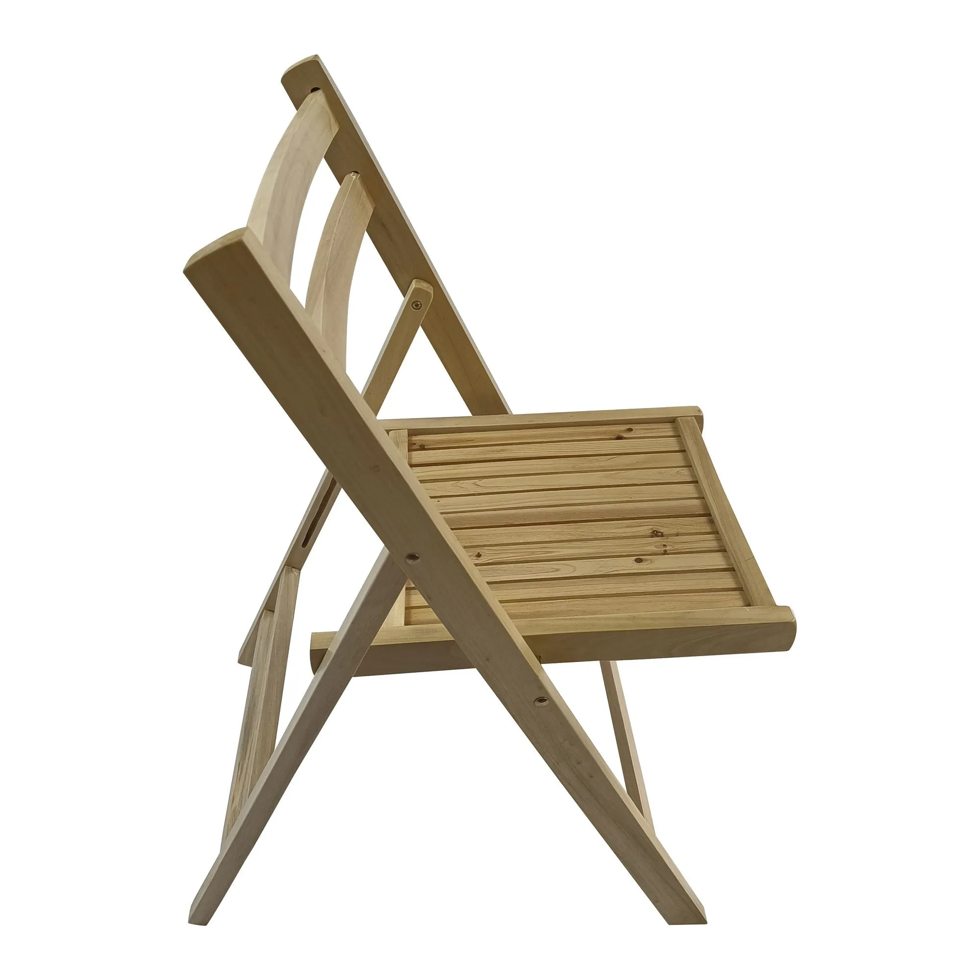 Furniture Slatted Wood Folding Special Event Chair - Wood, Set of 4, FOLDING CHAIR, FOLDABLE STYLE