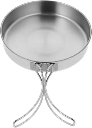 Garneck 3pcs Grill Pan Non-stick Cooking Utensils Steel Pans for Cooking Indoor Outdoor Ideal for Camping