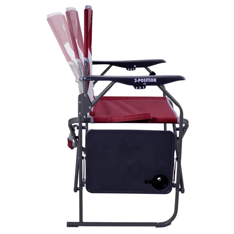 GCI Outdoor 3-Position Reclining Director's Chair, Side Table, and Ottoman, Cinnamon