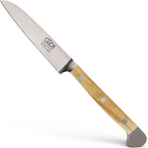 Güde Alpha Olive Series Hand Forged Hand Sharpened Stainless Steel Olive-Wood Handle Paring Knife, 3.5-Inch