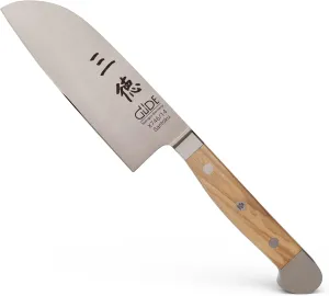 Güde Alpha Olive Series Hand Forged/Sharpened Santoku Knife, 5-in - Ice Hardened Steel - Made in Solingen, Germany Since 1910