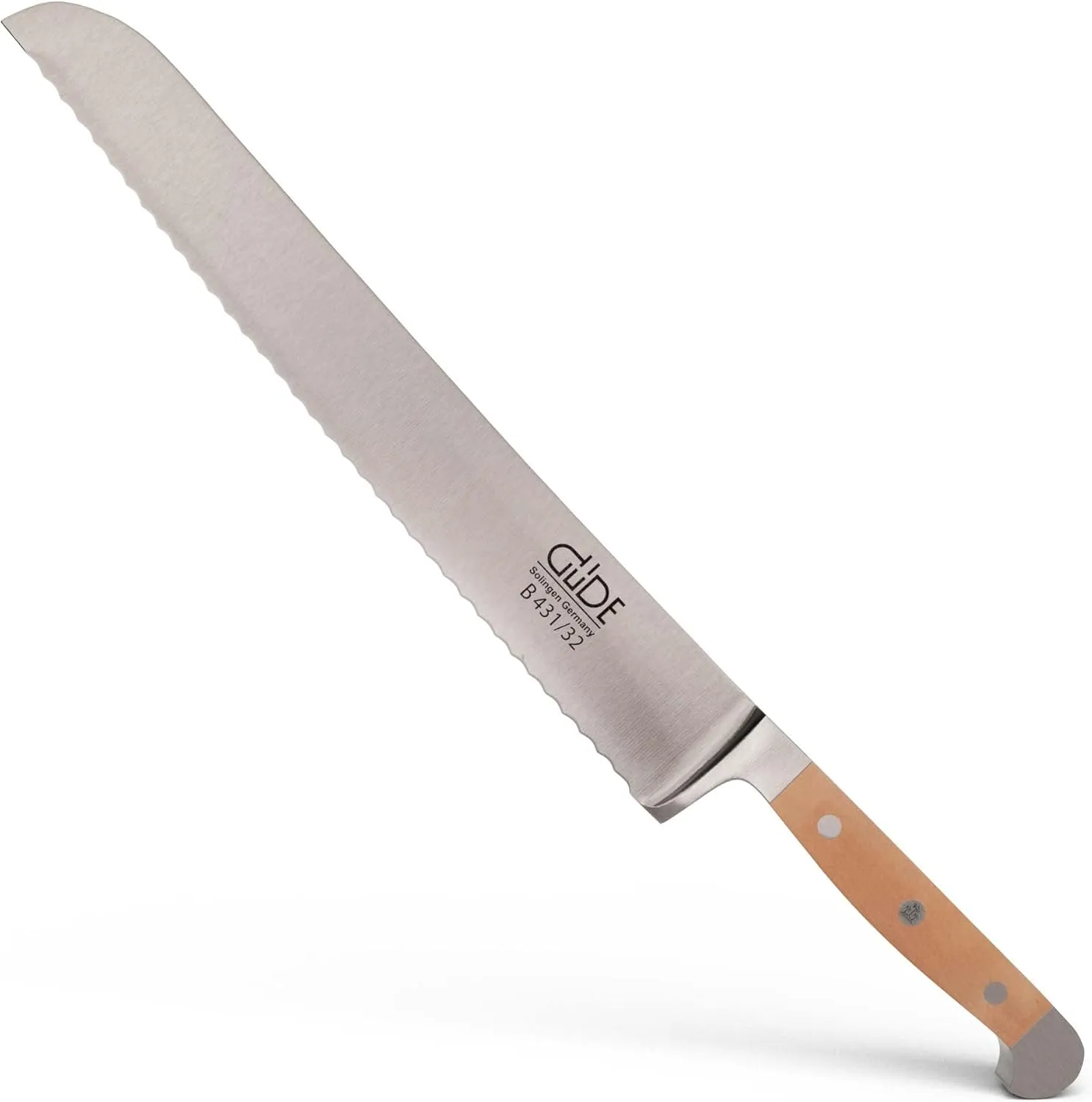 Güde Alpha Pear Series Hand Forged/Serrated Bread Knife, 12-in - Ice Hardened Steel - Made in Solingen, Germany Since 1917