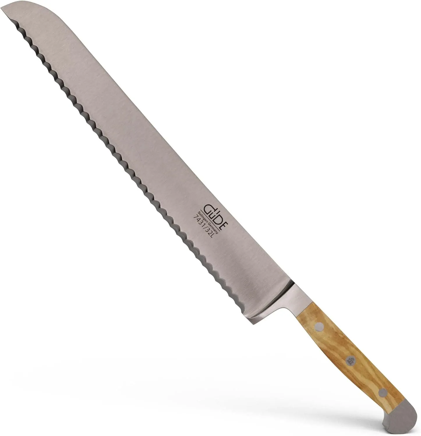 Güde Franz Series Hand Forged/Serrated Bread Knife, 12-in, Left Handed - Ice Hardened Steel - Made in Solingen, Germany Since 1910