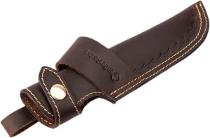 Gentlestache Horizontal Knife Sheath for 5 inch blade, Compact Draw, Dark Brown
