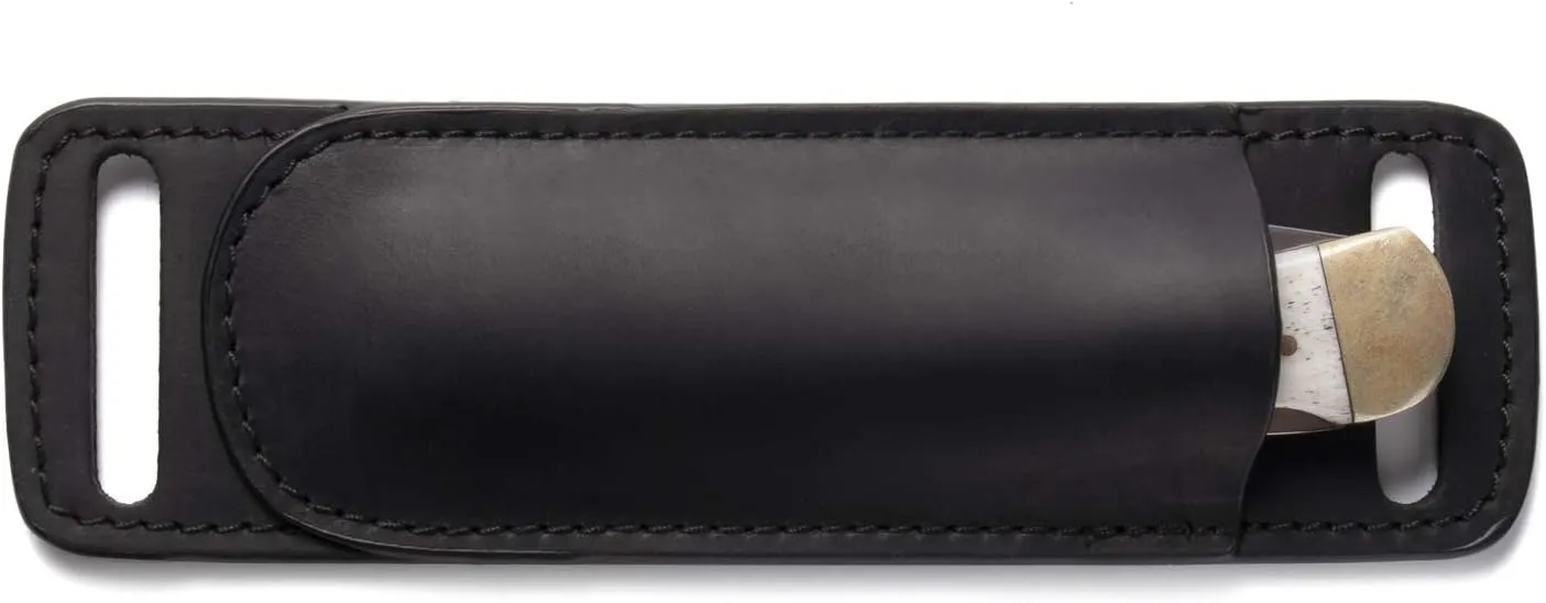 Gentlestache Leather Knife Sheaths for Belt, Knife Holster, Pocket Knife Sheath, EDC Leather Sheath for Folding Knife Carrier