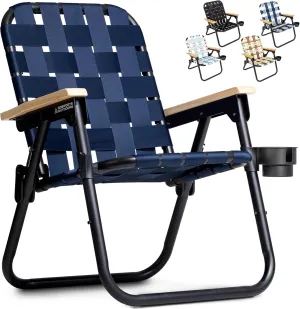 GoSports WOVN Beach Backpack Chair - 9 Styles Available - Premium Folding Camping Chair
