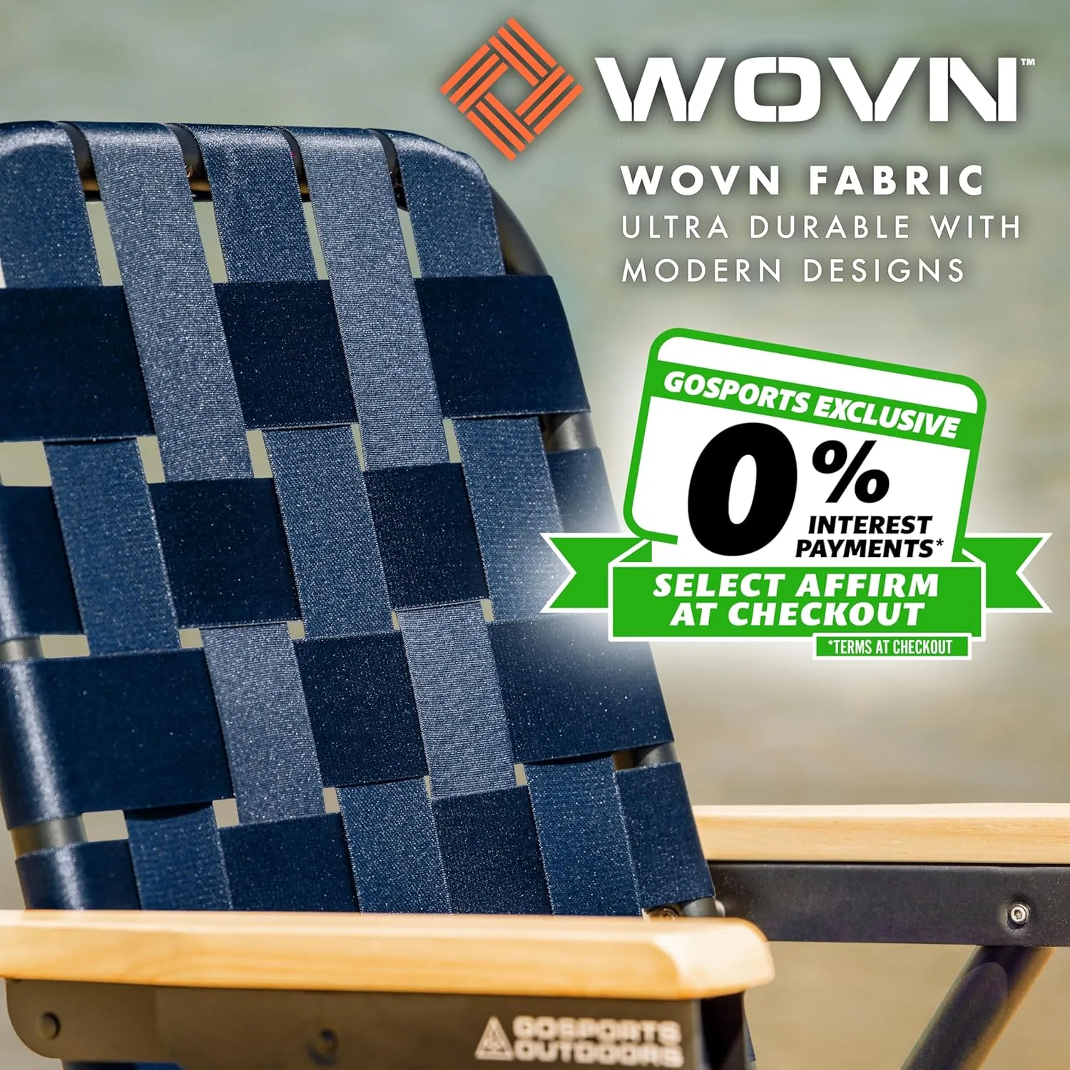 GoSports WOVN Beach Backpack Chair - 9 Styles Available - Premium Folding Camping Chair