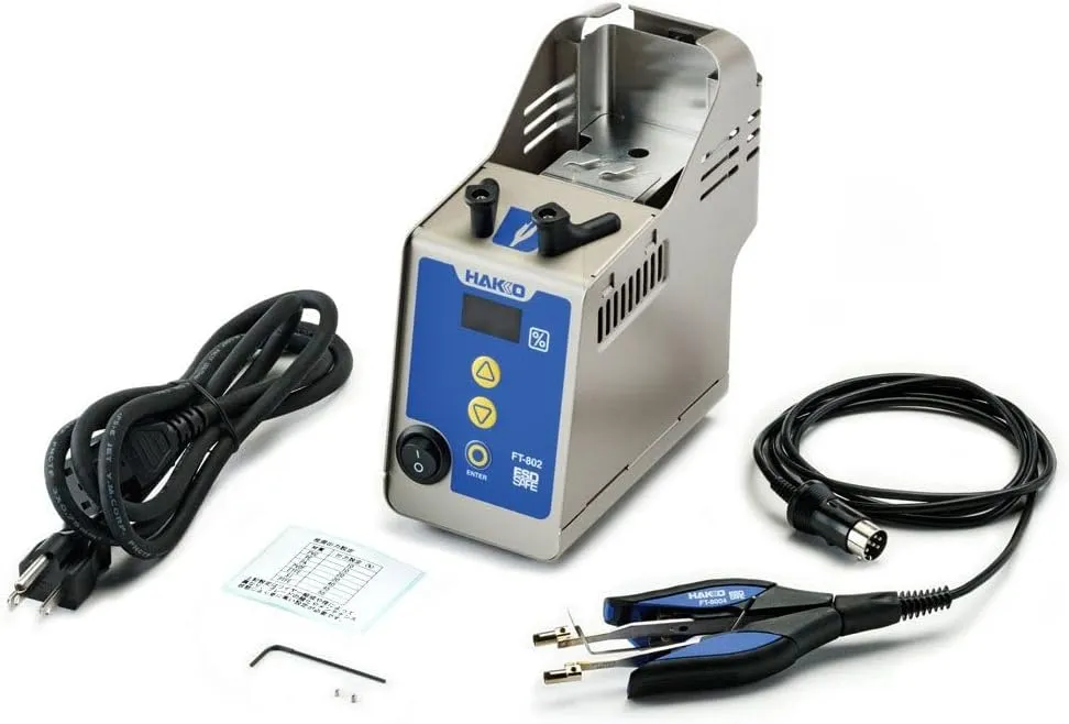 Hakko FT802-03 - Digital Thermal Wire Stripper with Tweezer Style Handpiece (Blades Sold Separately)