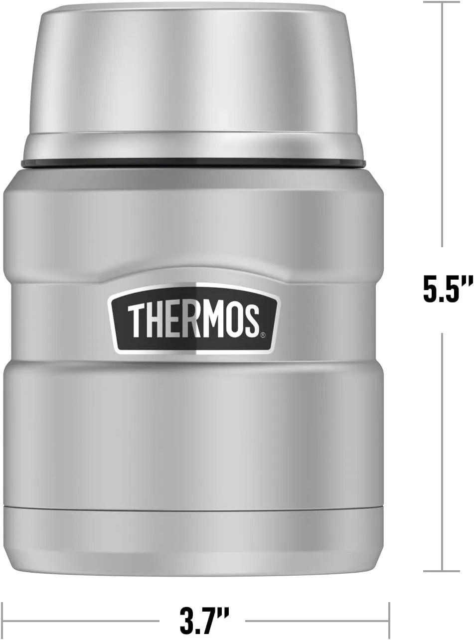 Harry Potter Celestial Hogwarts Pattern THERMOS STAINLESS KING Stainless Steel Food Jar with Folding Spoon, Vacuum insulated & Double Wall, 16oz