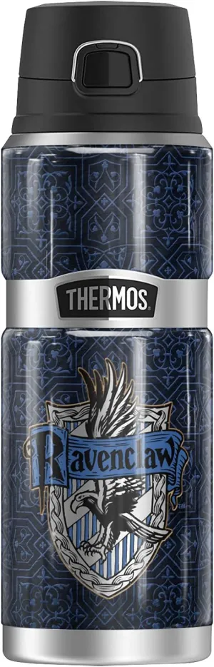Harry Potter Ravenclaw House Crest THERMOS STAINLESS KING Stainless Steel Drink Bottle, Vacuum insulated & Double Wall, 24oz
