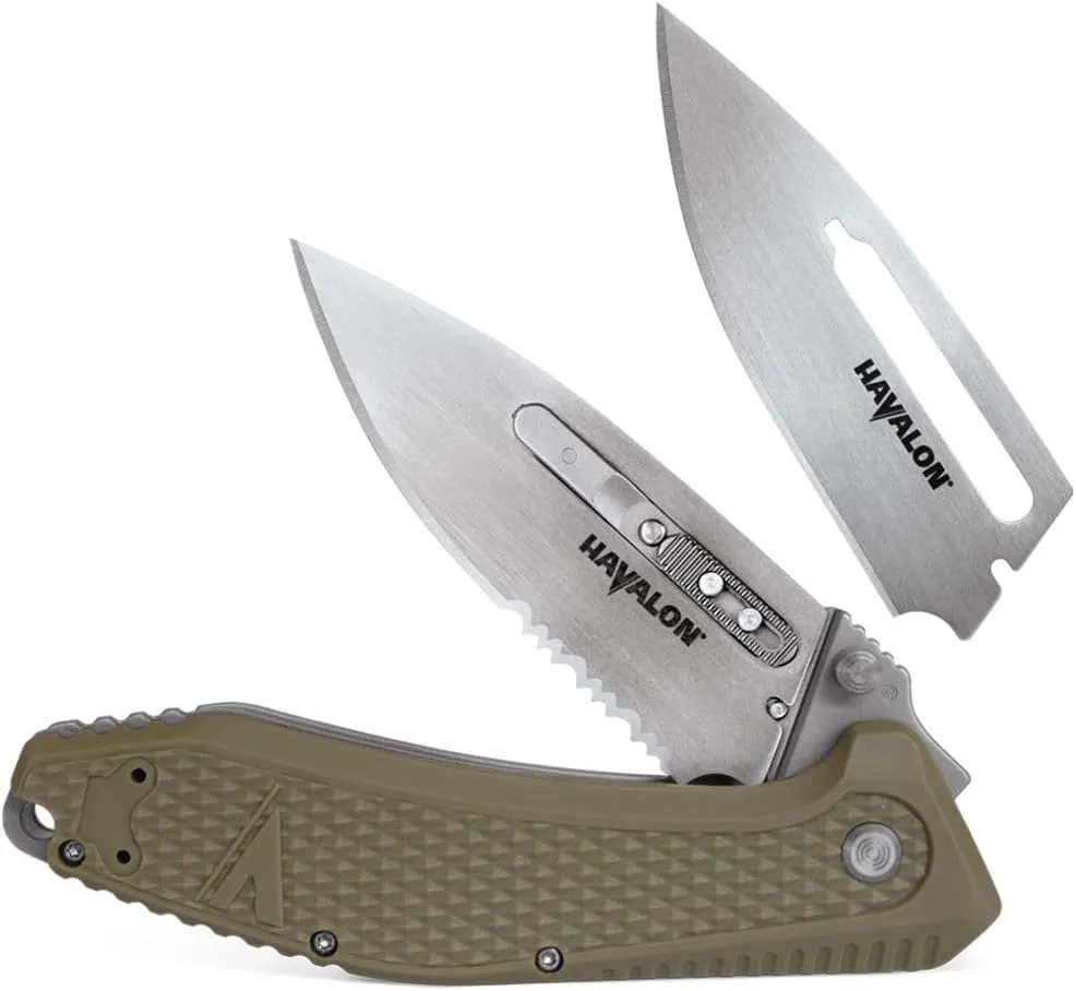 Havalon Knives REDI Knife - Ultra-Sharp, Lightweight Folding Knife for Hunting, Fishing, and Outdoor Adventure – Green
