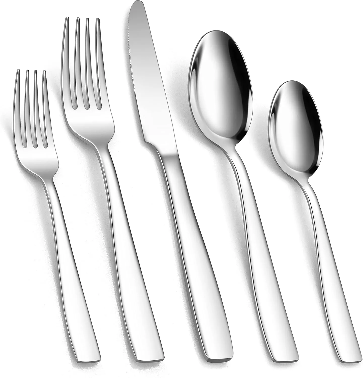 HaWare 18/10 Stainless Steel Flatware, 40-Piece Silverware Set Service for 8, Fancy Tableware Cutlery Set for Home Restaurant, Include Knife Fork Spoon, Mirror Finish Eating Utensils, Dishwasher Safe