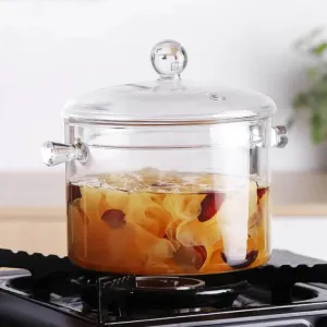 Heat-Resistant Glass Cooking Pot - Perfect for Boiling and Soup Making