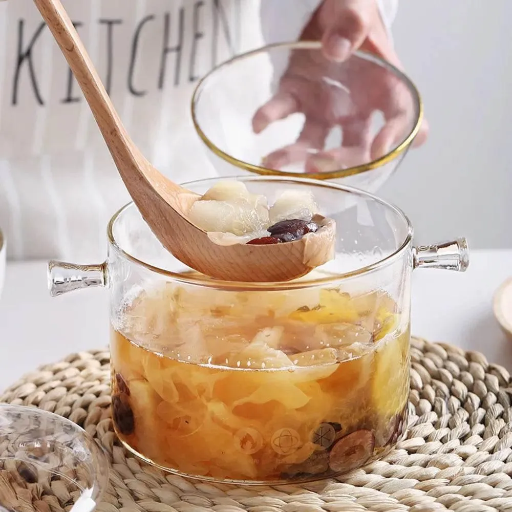 Heat-Resistant Glass Cooking Pot - Perfect for Boiling and Soup Making