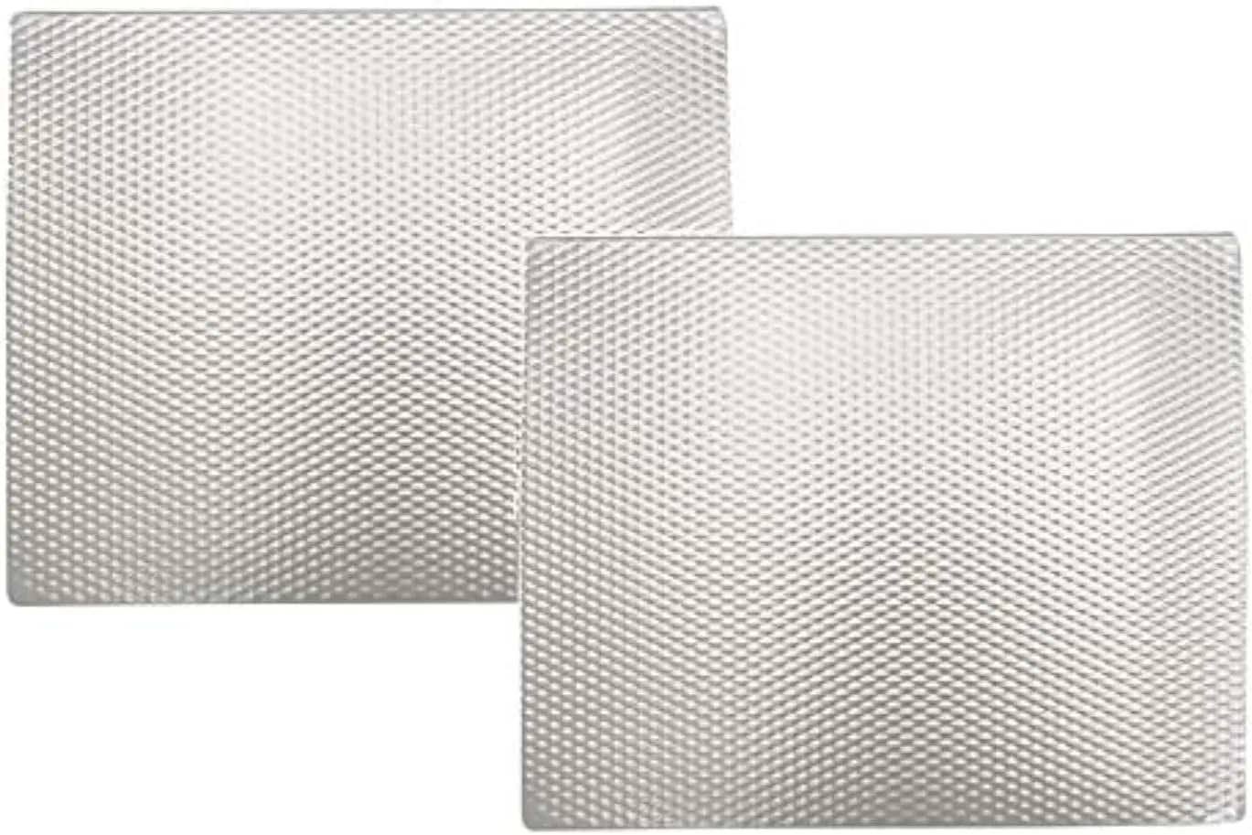 Heat Resistant, Non-Slip, Metal Counter/Table Protector Mat, Large - 14" x 17" - 2 Pack - Silver