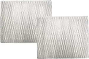 Heat Resistant, Non-Slip, Metal Counter/Table Protector Mat, Large - 14" x 17" - 2 Pack - Silver