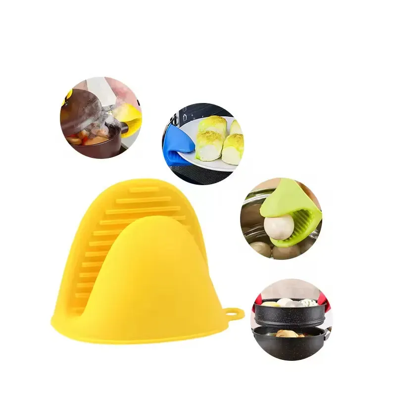 Heat-Resistant Silicone Pot Gloves Pair.