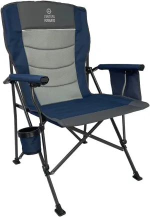 Heavy Duty Oversized Camping Chair - Supports up to 400 lbs - Perfect for Camping, Lawn, and Outdoor Activities - Folds Compactly into Included Carry Bag