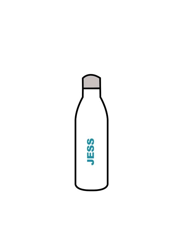 HELEN GUY DANCE ACADEMY - WATER BOTTLE WHITE (IN-STOCK)