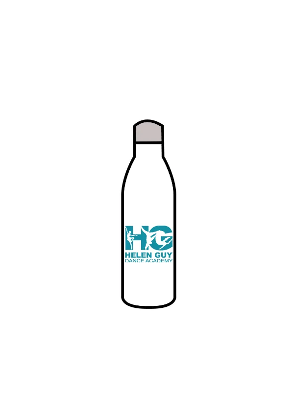 HELEN GUY DANCE ACADEMY - WATER BOTTLE WHITE (IN-STOCK)