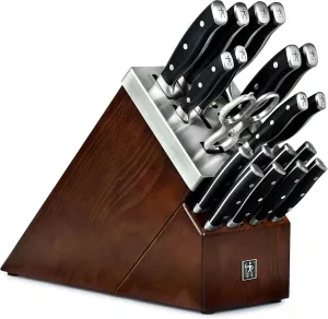 Henckels Forged Accent 20 Piece Self Sharpening Knife Block Set with Black Handles