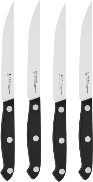 HENCKELS Prime Razor-Sharp Steak Knife Set of 4, German Engineered Informed by 100  Years of Mastery,Black