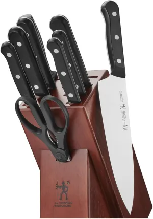 HENCKELS Solution Razor-Sharp 10-pc Knife Set, Chef Knife, Bread Knife, German Engineered Informed by 100  Years of Mastery, Black/Stainless Steel
