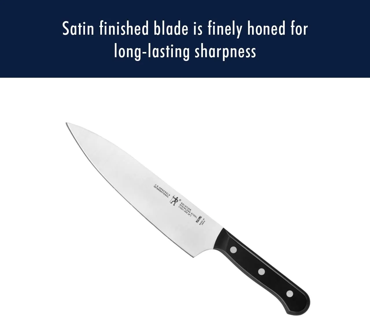 HENCKELS Solution Razor-Sharp 10-pc Knife Set, Chef Knife, Bread Knife, German Engineered Informed by 100  Years of Mastery, Black/Stainless Steel