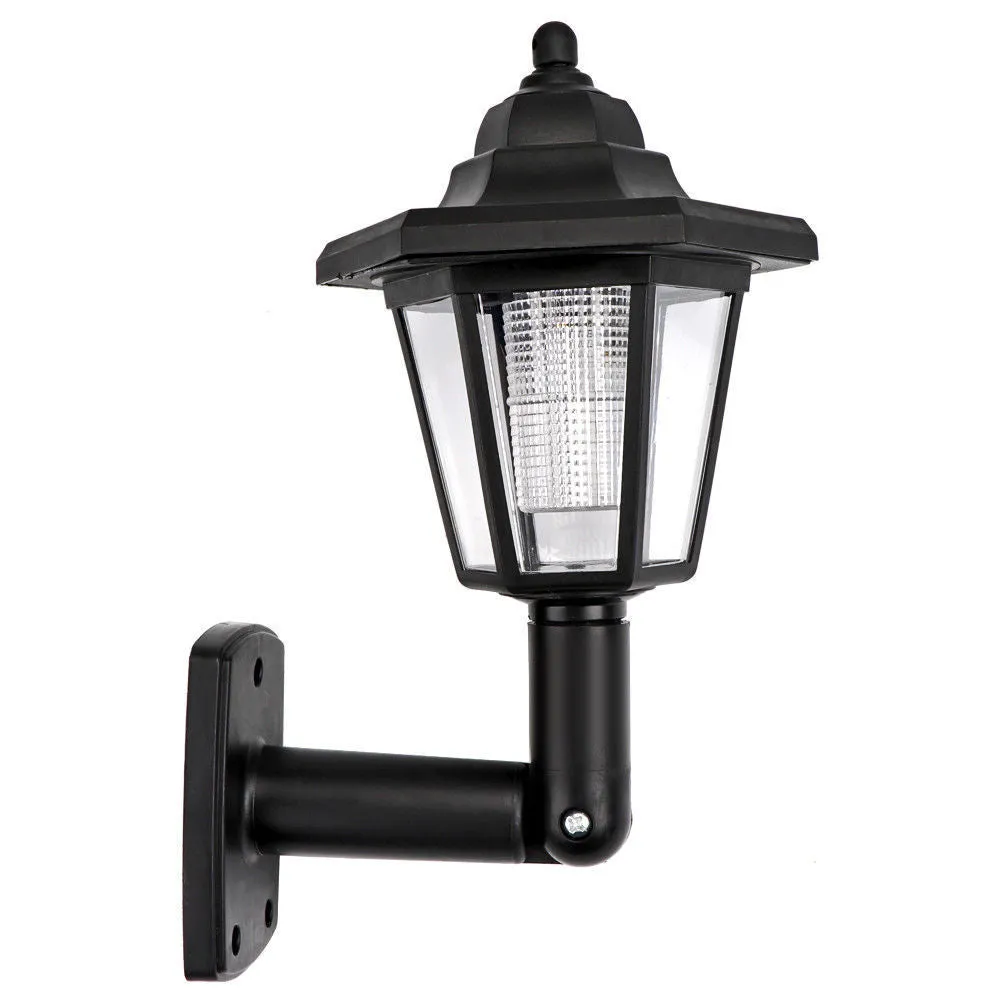 Hexagonal Solar Light Retro Led Wall Lamp Lantern LED Solar Sconce Light Villa Outdoor Decor Landscape Lamp for Patio Pathway