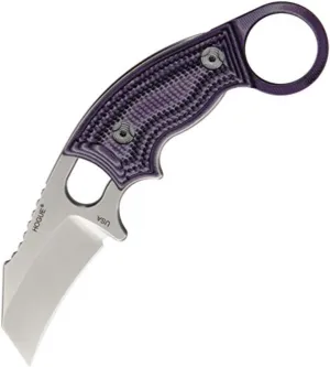 Hogue 35328 Knives EX-F03 Fixed 2.25" Hawkbill Blade, G-Mascus Purple
