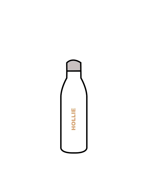 HOLLIES DANCE ACADEMY - WATER BOTTLE WHITE (IN-STOCK)