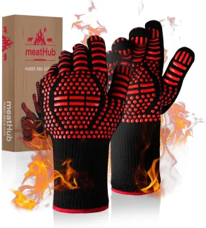 HubiCare Grill Gloves Heat Resistant Fire Resistant Oven Gloves, 1472°F/800°C Heat Resistant Oven Gloves