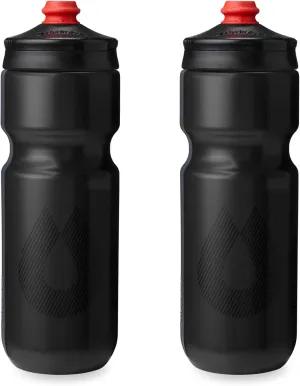 HydraPak Breakaway Surge Lightweight Bike Water Bottle 2-Pack (20oz, 25oz, 30oz) - High Flow, Cycling & Sports Squeeze Bottle