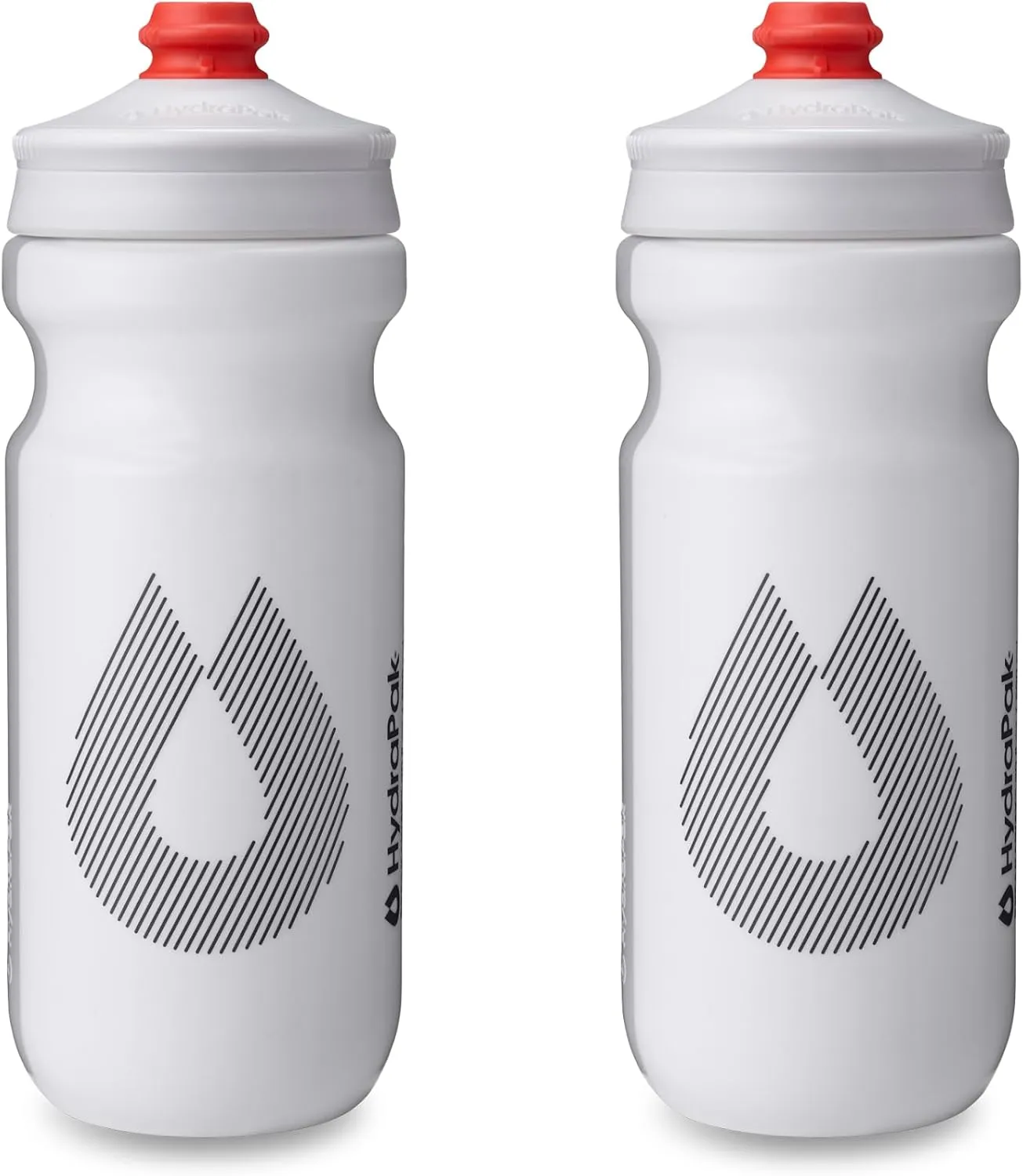 HydraPak Breakaway Surge Lightweight Bike Water Bottle 2-Pack (20oz, 25oz, 30oz) - High Flow, Cycling & Sports Squeeze Bottle