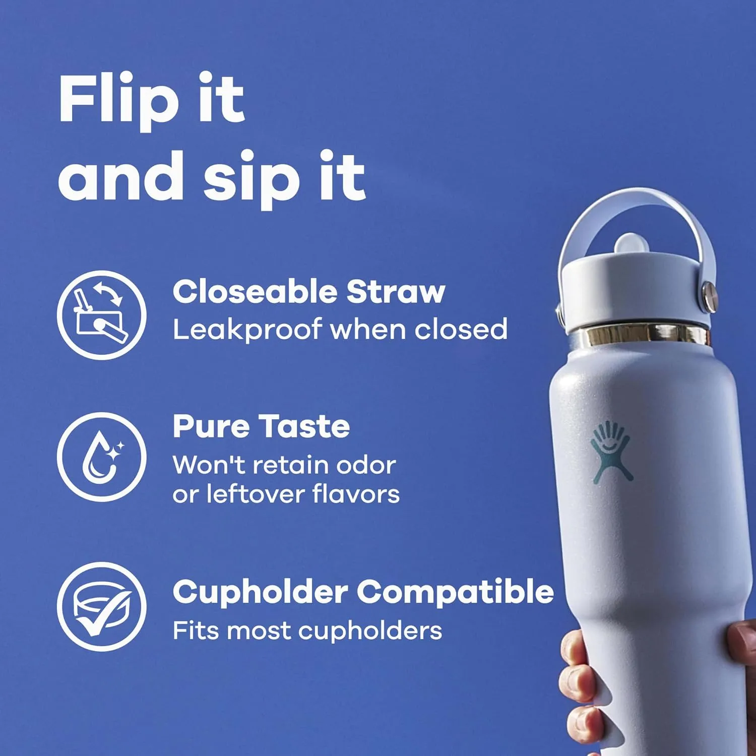 Hydro Flask 32 Oz Wide Flex Straw Travel Bottle Indigo