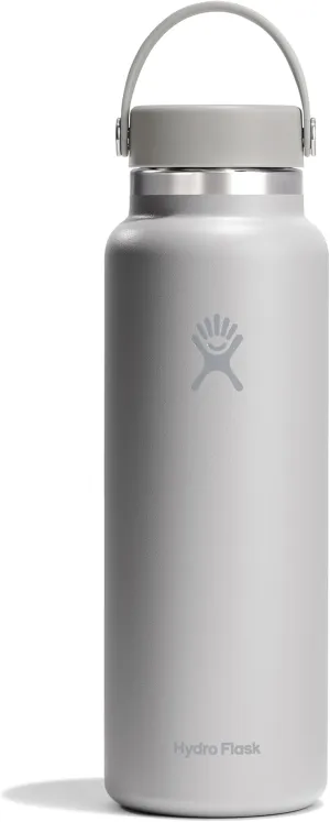 Hydro Flask Wide Mouth vacuum insulated stainless steel water bottle with leakproof closeable lid for cold water drinks, sports, travel, car and school