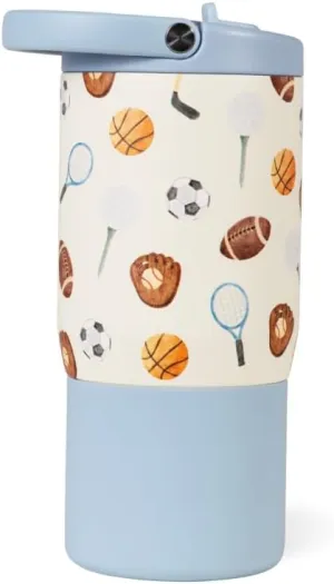 HydroJug Kids 14 oz Sport Water Bottle – Stainless Steel, Insulated, 100% Leakproof, With Carry Handle, BPA-Free – Kid-Friendly Design – Durable & Dishwasher Safe, Sports