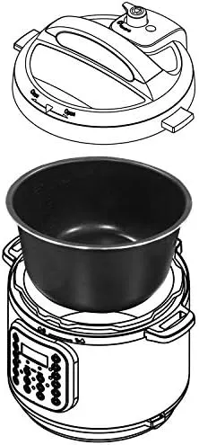 Instant Pot 3-Qt Ceramic Non-Stick Inner Cooking Pot for Rice, Slow Cooking, Black