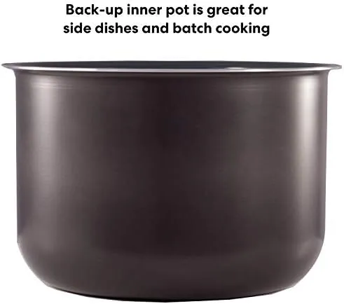 Instant Pot 3-Qt Ceramic Non-Stick Inner Cooking Pot for Rice, Slow Cooking, Black