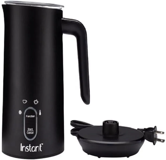 Instant Pot Milk Frother, 4-in-1 Electric Milk Steamer, 10oz/295ml Automatic Hot and Cold Foam Maker and Milk Warmer for Latte, Cappuccinos, Macchiato, From the Makers of Instant 500W, Black