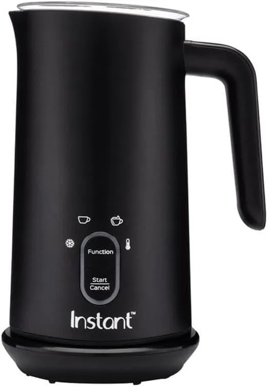 Instant Pot Milk Frother, 4-in-1 Electric Milk Steamer, 10oz/295ml Automatic Hot and Cold Foam Maker and Milk Warmer for Latte, Cappuccinos, Macchiato, From the Makers of Instant 500W, Black