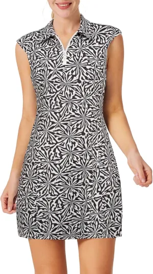 JACK SMITH Women Tennis Dress with Shorts Pockets Zip up Golf Athletic Workout Sleeveless Exercise Dresses