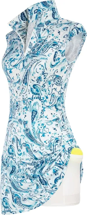 JACK SMITH Women Tennis Dress with Shorts Pockets Zip up Golf Athletic Workout Sleeveless Exercise Dresses